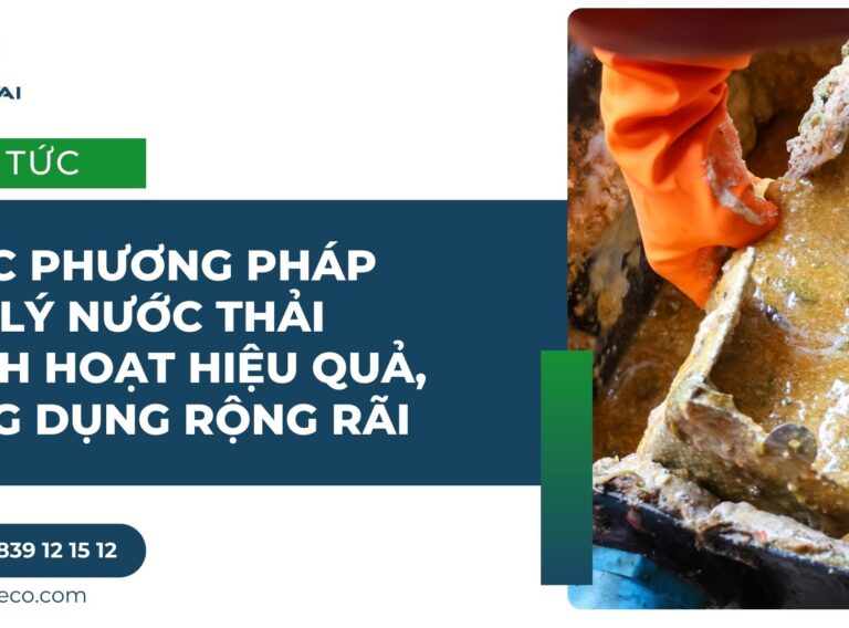 Các phương pháp xử lý nước thải sinh hoạt hiệu quả, ứng dụng rộng rãi